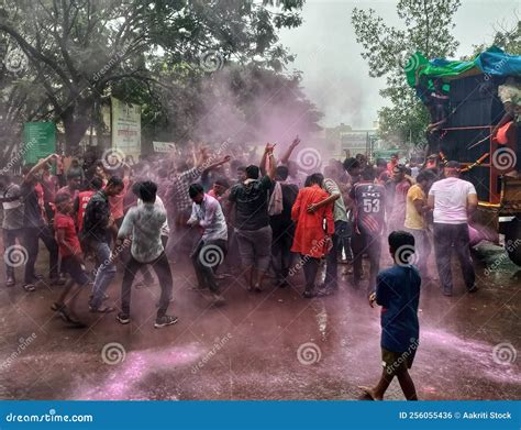 Devotees Dancing during Ganesh Visarjan Which Marks the End of the Ten ...