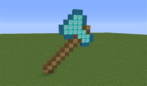 Diamond Axe Pixel art Minecraft Project