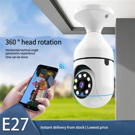 SD outdoor waterproof 360 cctv camera wifi connect cctv light bulb ...