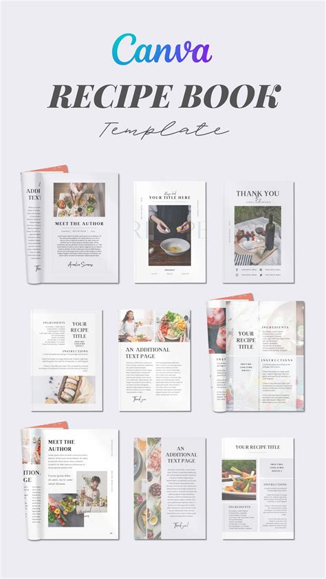 Canva recipe book template canva cookbook template canva ebook template – Artofit