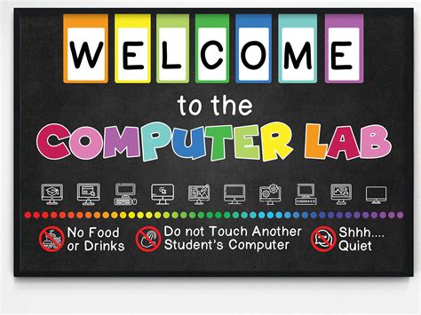 Buy 16x24" - Welcome to Computer Lab Unframed, Classroom Decor, Teacher ...