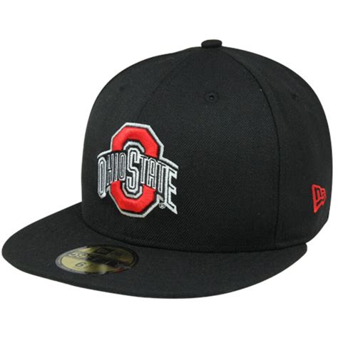 New Era Ohio State Buckeyes 59FIFTY Logo Fitted Hat - Black