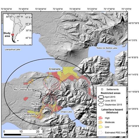 2 Volcanic hazard map with restricted access zones (evacuation and... | Download Scientific Diagram