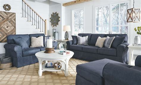 Alano Ottoman, Denim | Living room furnishings, Living room throws, Blue living room