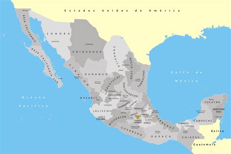 División Política de México -Mapa - Ciclo Escolar