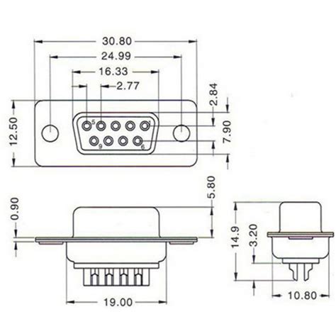 DB9 Male Connector (9 pin) : Buy Online Electronic Components Shop, Price in India ...