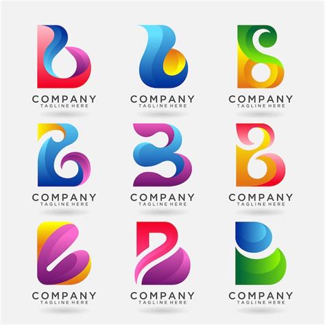 Premium Vector | Collection of letter b modern logo template design