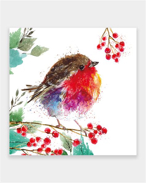 Image of Joyful Robin Christmas Cards - pack of 10