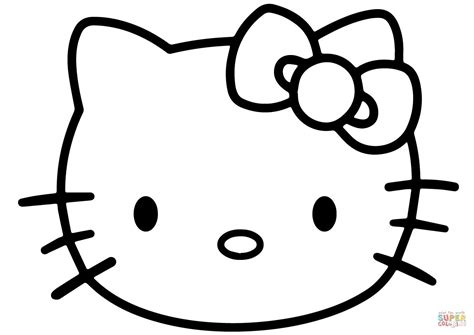 Hello Kitty Face Coloring Pages Print