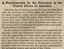 Thanksgiving Proclamation, 1863 | Gilder Lehrman Institute of American History