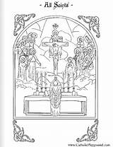 Catholic Church Coloring Page sketch template