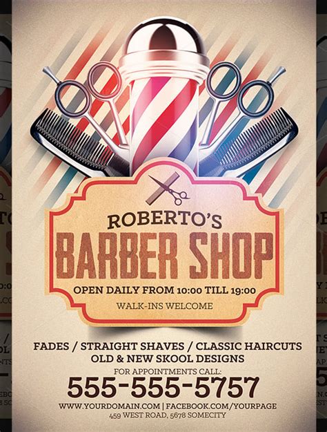 22+ Best Barbershop Flyer Templates & Designs - PSD, AI, Word | Free & Premium Templates