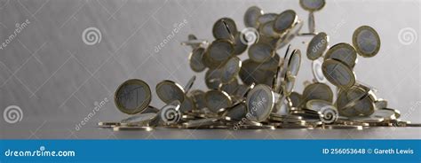 Falling Coins Concept 3d Render Stock Illustration - Illustration of ...