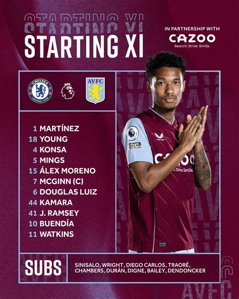 Lineup v Chelsea : r/avfc