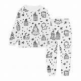 EHRWE Kid Hand Painted Coloring Pajama Set Boys Girls Diy Cartoon  sketch template