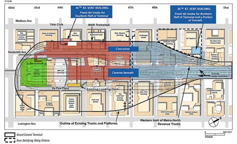 Grand Central Terminal - Outline of the general location of Grand Central Terminal tracks and ...