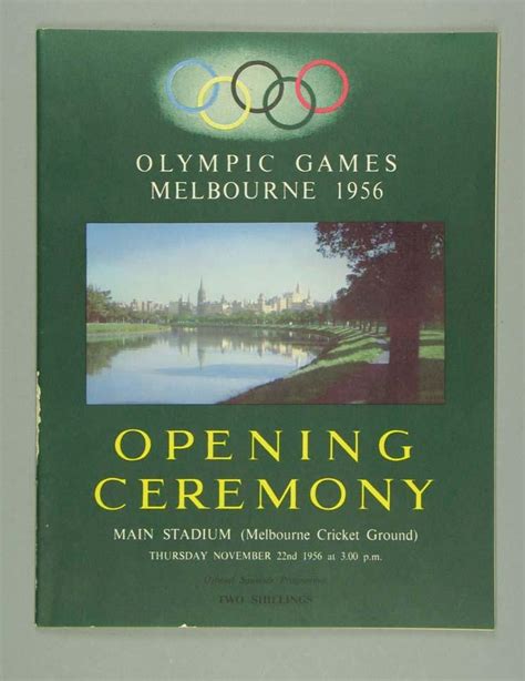 1956 Olympic Games Opening Ceremony programme - Australian Sports Museum