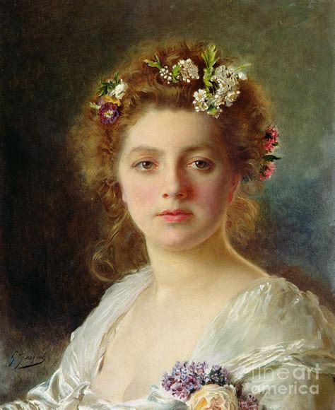 Flora Painting by Gustave Jacquet - Fine Art America