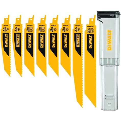 DEWALT 8-Pack Wood/Metal Cutting Reciprocating Saw Blade Set in the ...