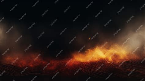 Premium AI Image | an abstract image of fire and smoke on a black background