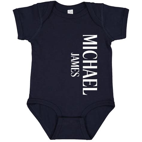 Baby Boy Onesie with Vertical Name | Personalized Babies