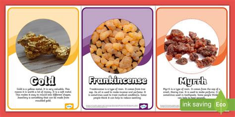 Gold, Frankincense and Myrrh Information Posters - KS1 - RE