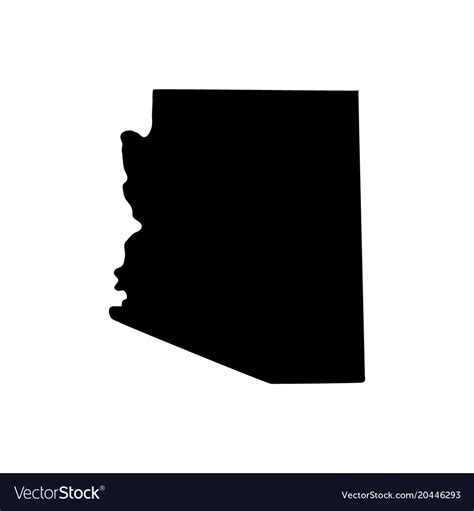 Map of the us state of arizona Royalty Free Vector Image