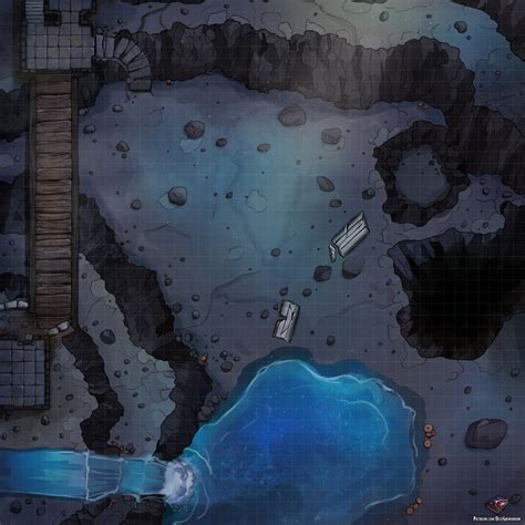 Large Cave - D&D Map for Roll20 And Tabletop - Dice Grimorium