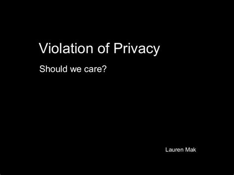 Violation of privacy