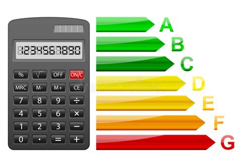 Energy Efficiency Calculator Stock Vector - Illustration of ...