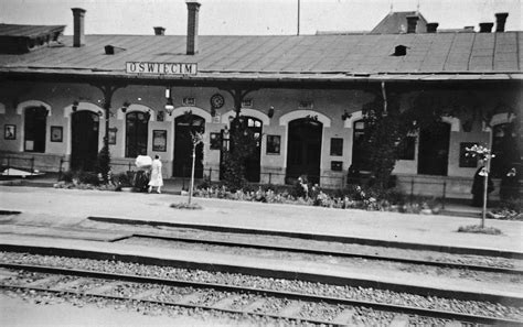 View of the train station in Oswiecim (Auschwitz), Poland before the war. - Collections Search ...