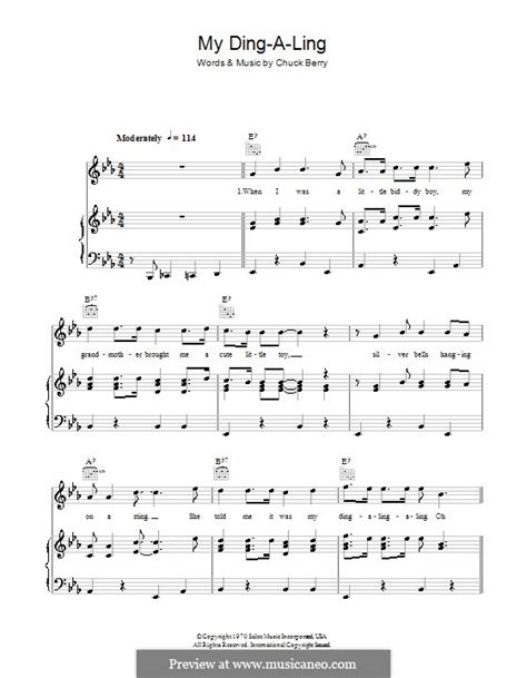 My Ding-a-Ling by C. Berry - sheet music on MusicaNeo