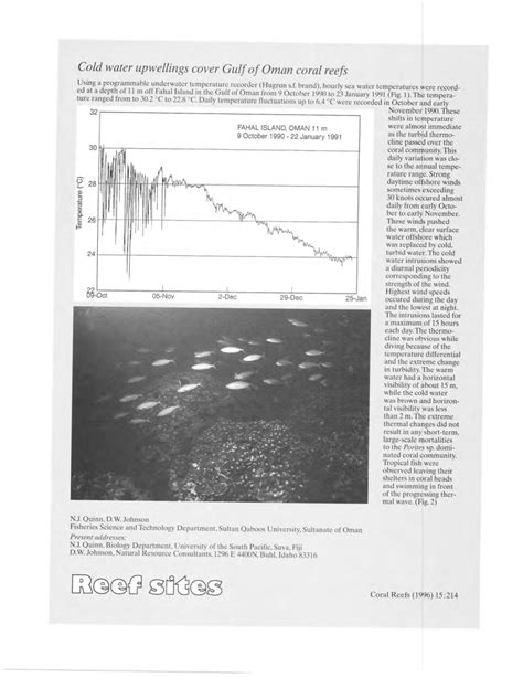 (PDF) Cold water upwellings cover Gulf of Oman coral reefs