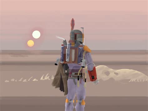 Boba Fett - Sunset on Tatooine by CrpyCrftr on DeviantArt