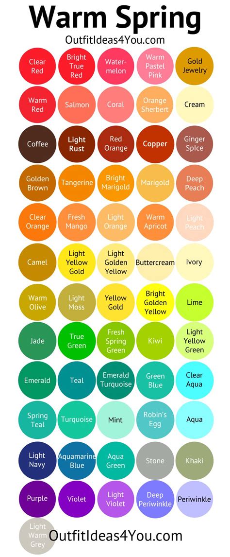 Bright and Warm Color Guides - Your Color Style | Warm spring colors ...