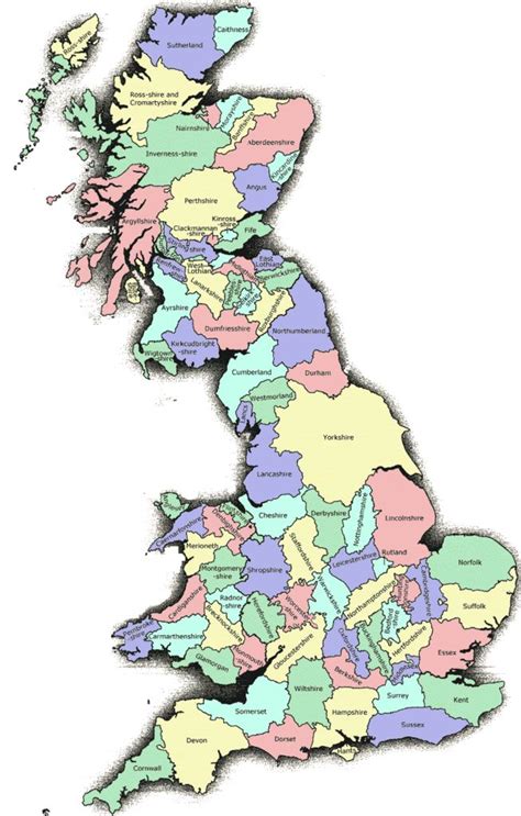 Scotland with a dash of England. | England map, Map of britain, Map of great britain