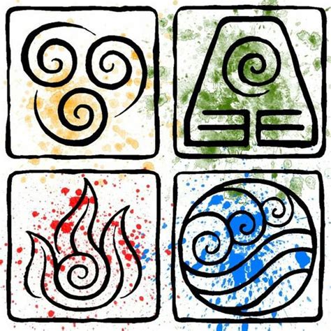 Avatar the Last Airbender Elemental Symbols Cross Stitch - Etsy | Earth element symbol, Element ...