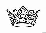 Crown Simple Coloring Pages Tiara Drawing Kids King Crowns Template  sketch template