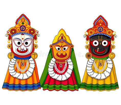 Lord Jagannath, Subhadra And Balabhadra Stock Vector - Illustration ...