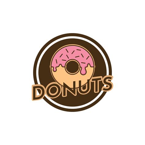 Donut logo design emblem badge sticker creative idea 28089057 Vector Art at Vecteezy