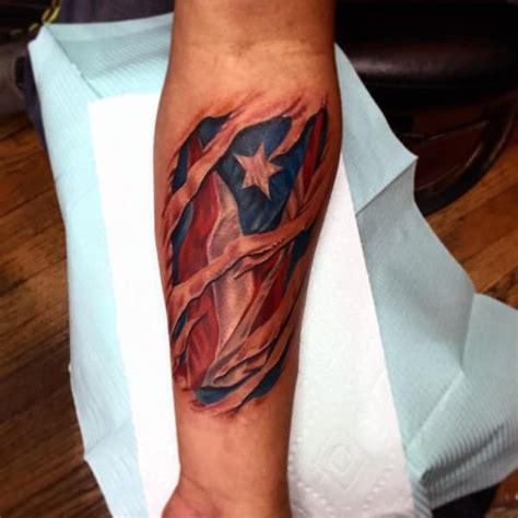 50 Cool Puerto Rican Flag Tattoo Ideas for Men [2024 Guide] | Flag tattoo, Under skin tattoo ...