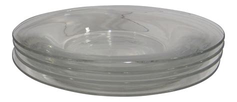 Baccarat Clear Glass Plates - Set of 4 | Chairish