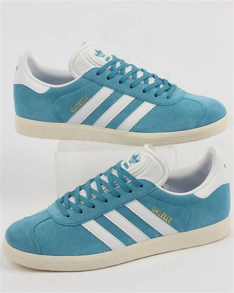 Adidas Gazelle Trainers Tactile Steel/White,blue,originals,shoes,mens