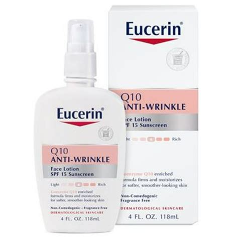 Eucerin Q10 Anti-Wrinkle Face Lotion SPF 15, For Sensitive Skin, 4 Fl. Oz. Bottle - Walmart.com ...