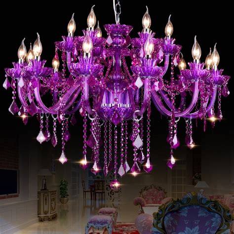 10 Best Ideas Purple Crystal Chandelier Lighting