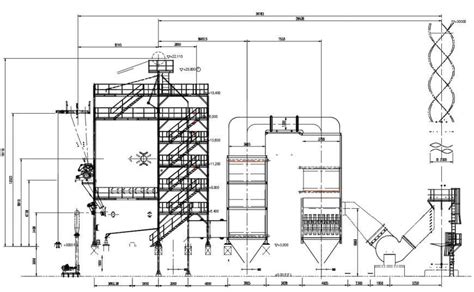 2d cad drawing of boiler house layout autocad file - Cadbull