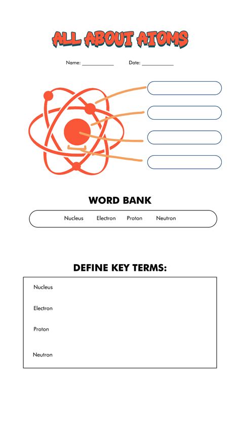 12 Best Images of Label An Atom Worksheet - Drawing Atoms Worksheet, Drawing Atoms Worksheet and ...