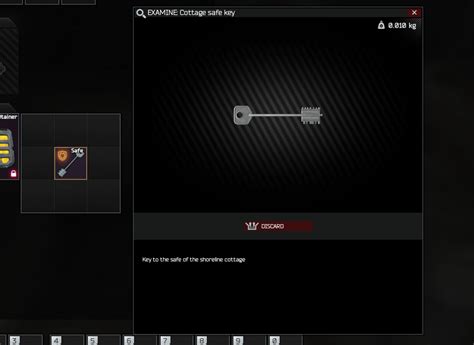 Cottage Safe Key, where is it used? : r/EscapefromTarkov