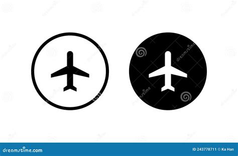 Flight, Airplane Mode Icon Vector. Plane Sign Symbol Stock Vector ...