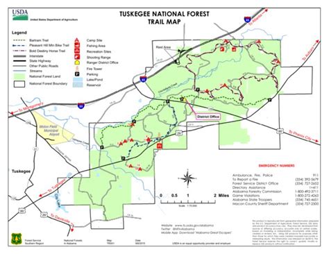 Tuskegee National Forest Trail Map map by US Forest Service R8 - Avenza Maps | Avenza Maps